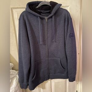 Men's Navy Blue Zip-Up Hoodie